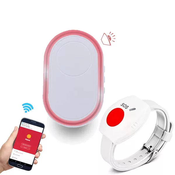 Bouton d’appel d’urgence sans fil – alarme personne âgée sans abonnement avec bipper pratique
