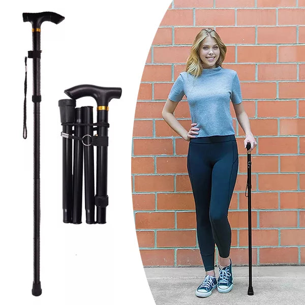 Canne pliable de marche télescopique – cane de marche légère pour la marche quotidienne