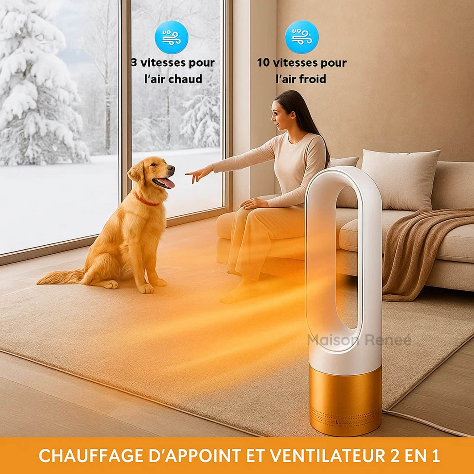 Climatizzatore Portatile 3-in-1 – Riscaldamento, Raffrescamento e Purificazione Aria con HEPA & UV