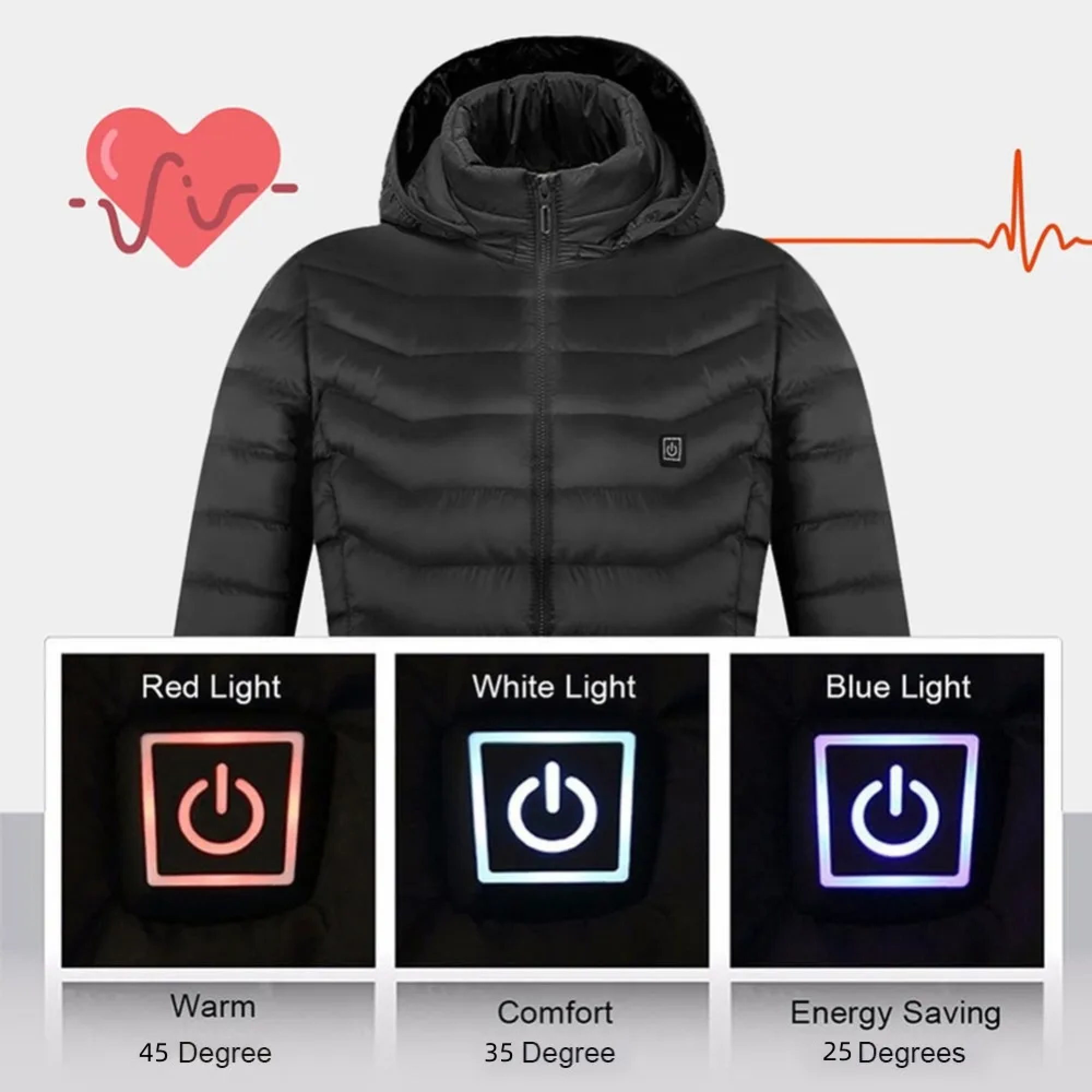 Beheizte Heizjacke Fleece – Elektrische Arbeits- & Winterjacke mit Akku für Damen & Herren