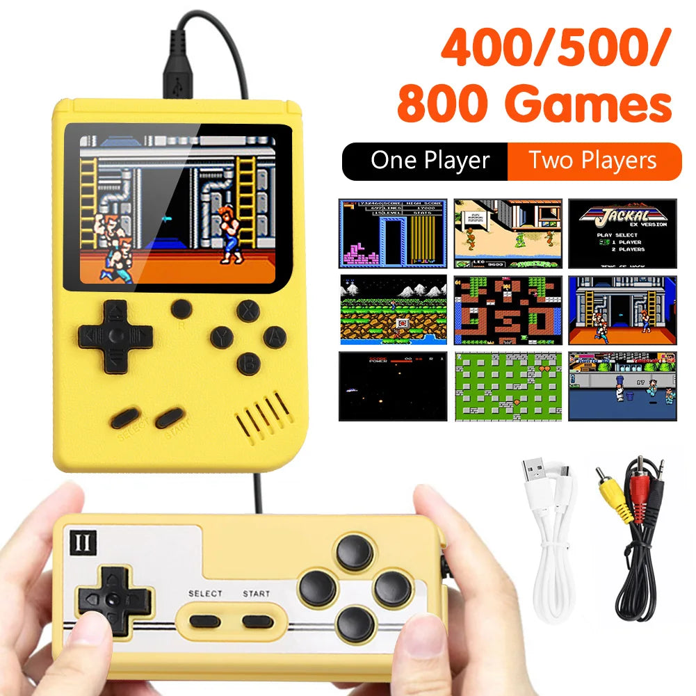 Retro Konsole im Gameboy-Stil mit 500 Spielen – Ausgefallenes Geschenk für 10-jährige Jungs