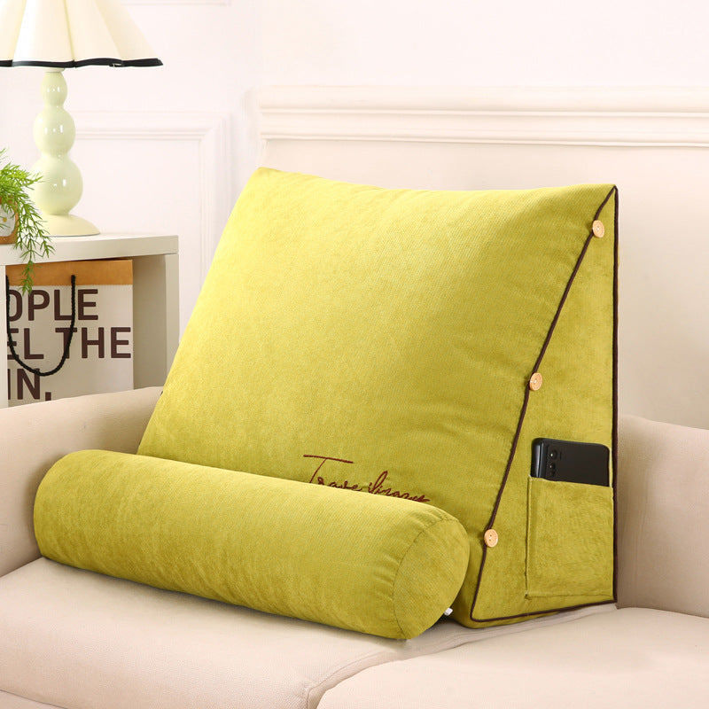 Rückenstützkissen in Keilform – Ergonomisches Keilkissen für Sofa und Rückenentlastung, in Anthrazit