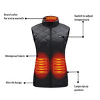 Gilet chauffant femme avec batterie – Veste thermique rechargeable pour temps froid