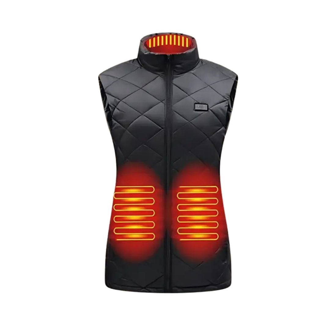 Gilet chauffant femme avec batterie – Veste thermique rechargeable pour temps froid