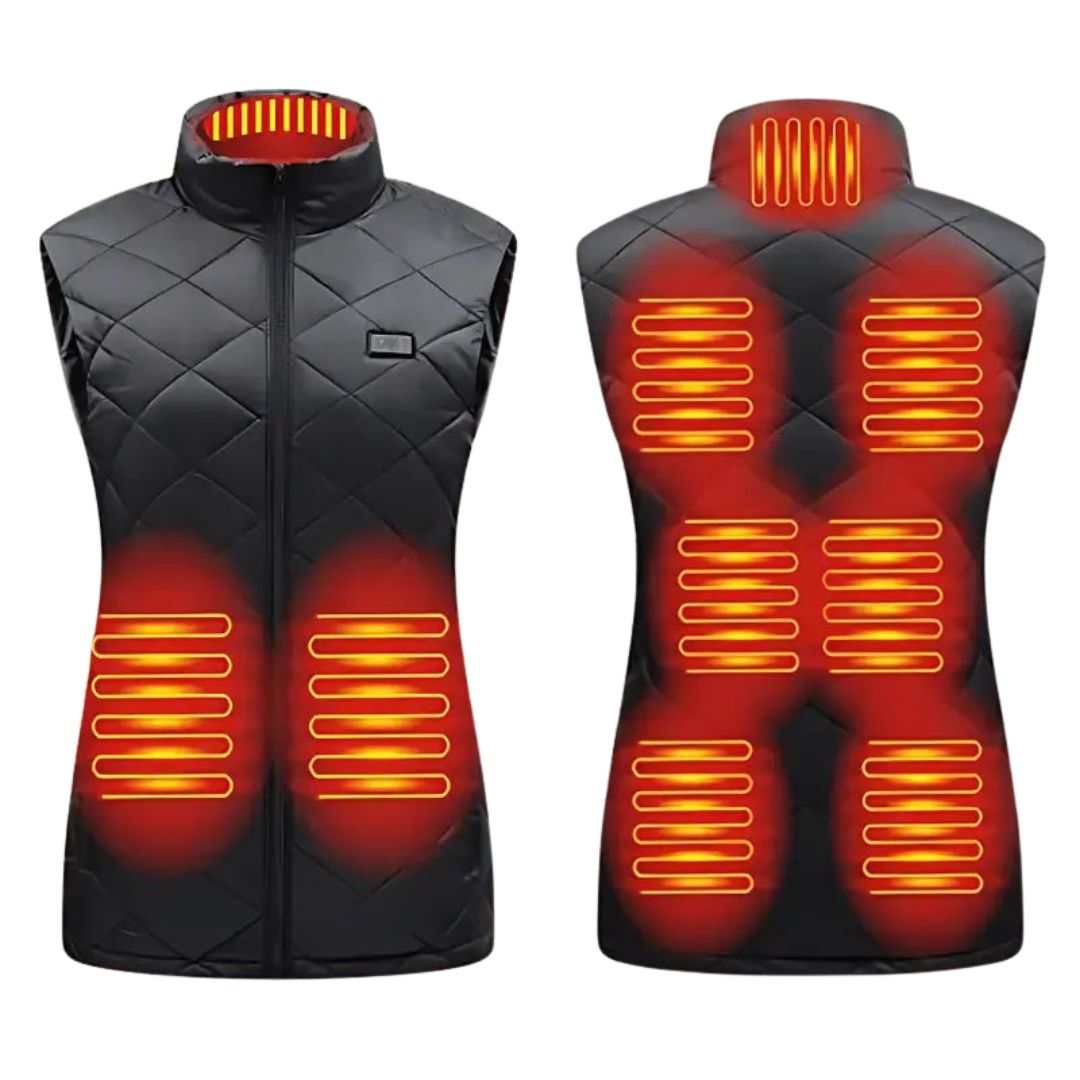 Gilet chauffant femme avec batterie – Veste thermique rechargeable pour temps froid