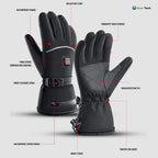 Gants Chauffants pour Raynaud & Arthrite | Gants Thermiques Rechargeables Imperméables avec 3 Niveaux de Chaleur – Soulagement de la Douleur