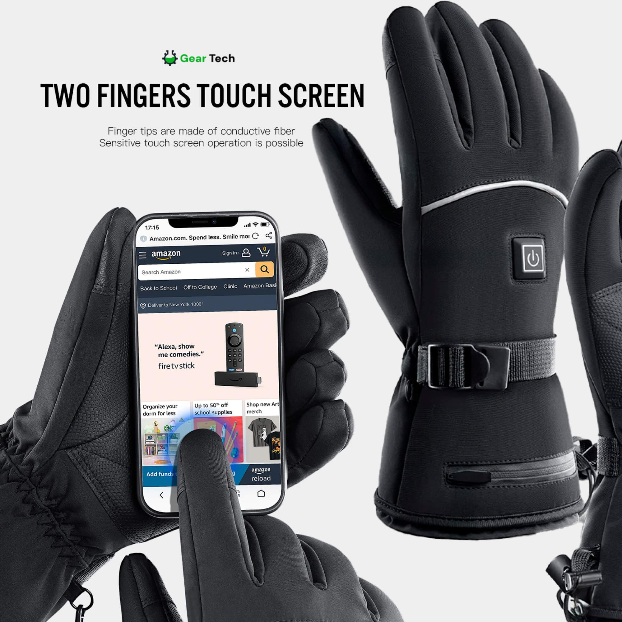 Gants Chauffants pour Raynaud & Arthrite | Gants Thermiques Rechargeables Imperméables avec 3 Niveaux de Chaleur – Soulagement de la Douleur