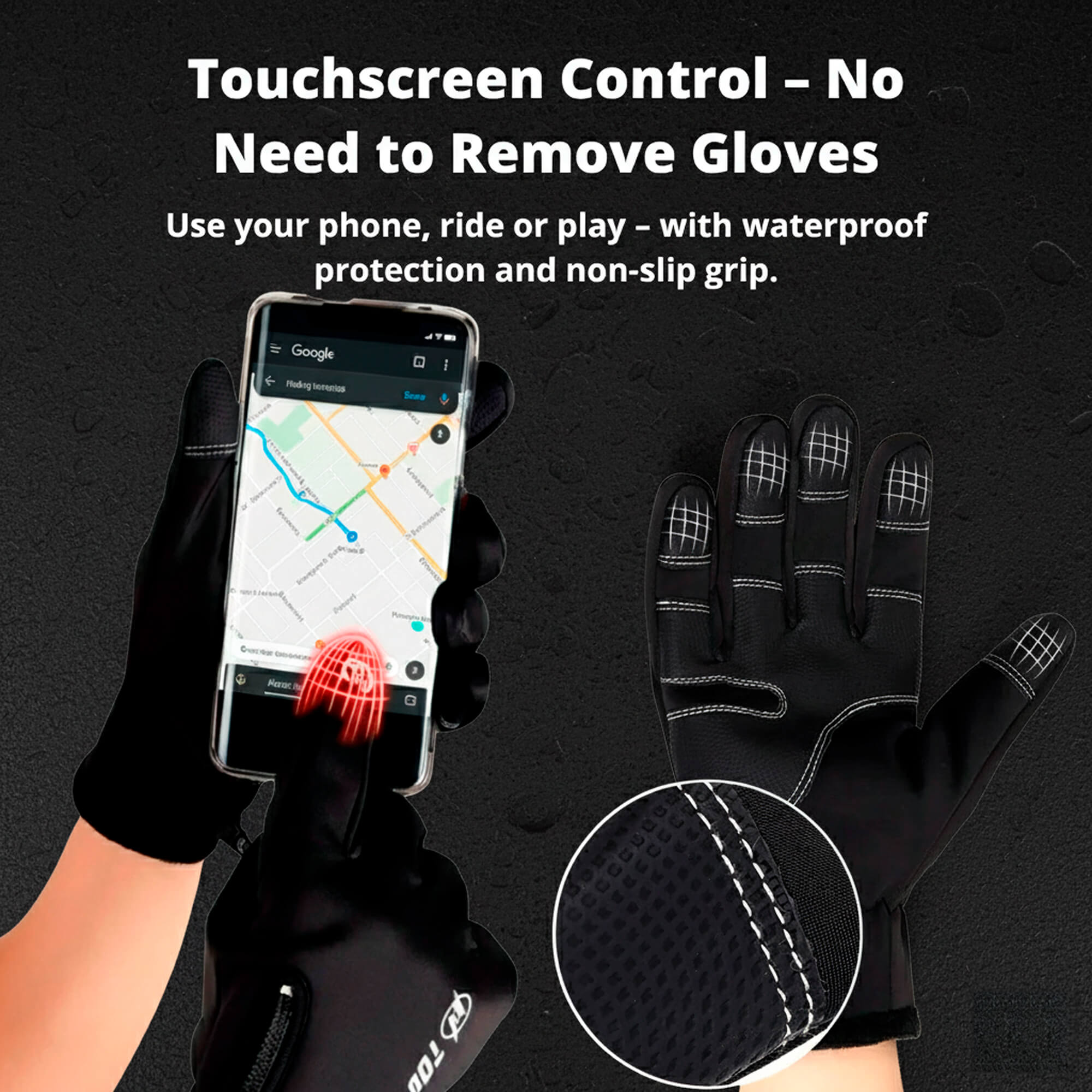 Guanti Riscaldati per Uomini UK – Guanti Invernali Termici Impermeabili con Riscaldamento e Grip Touchscreen