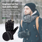 Guanti Riscaldati per Uomini UK – Guanti Invernali Termici Impermeabili con Riscaldamento e Grip Touchscreen