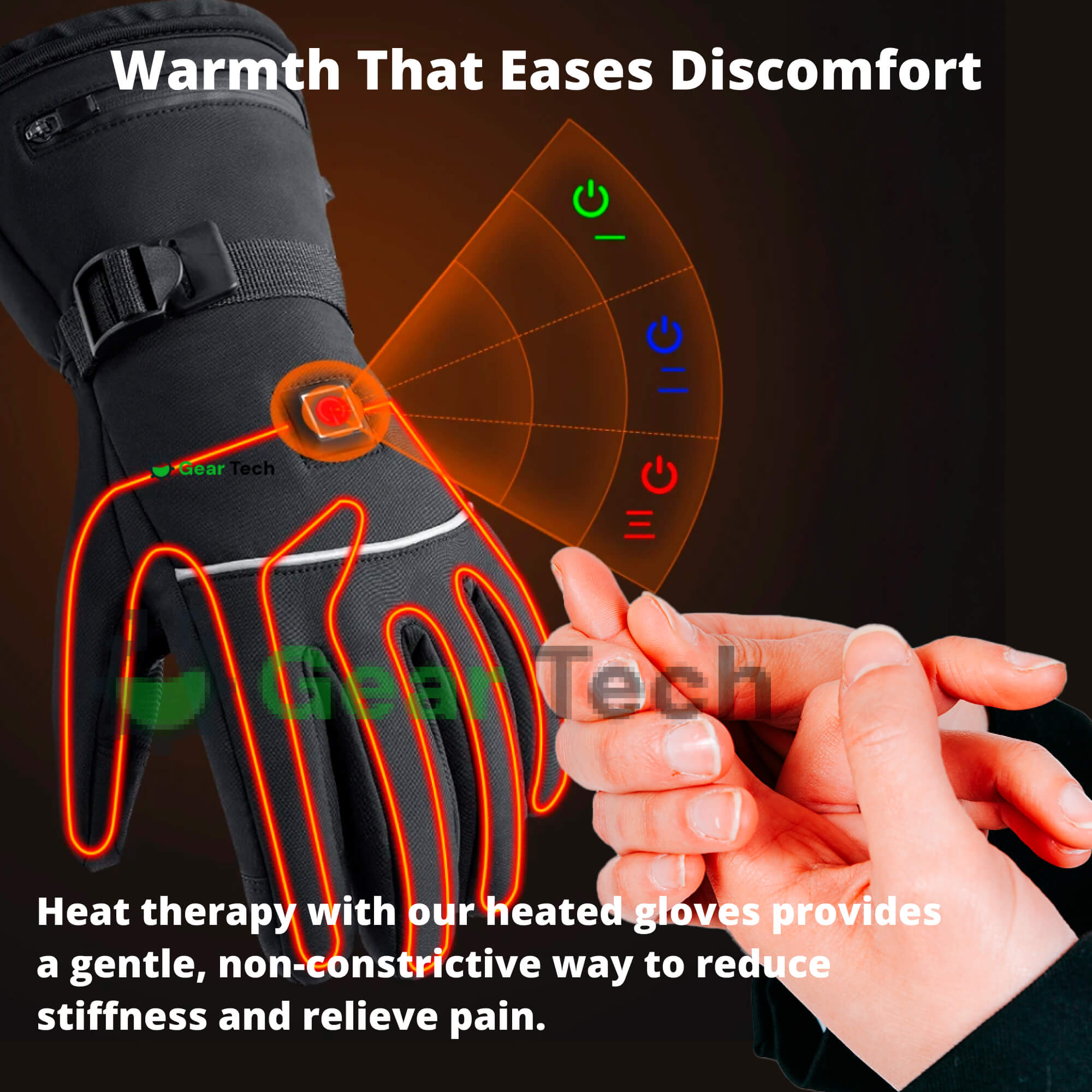 Guanti Riscaldati per Raynaud e Artrite UK – Guanti Termici Ricaricabili e Impermeabili con 3 Livelli di Calore per Alleviare il Dolore