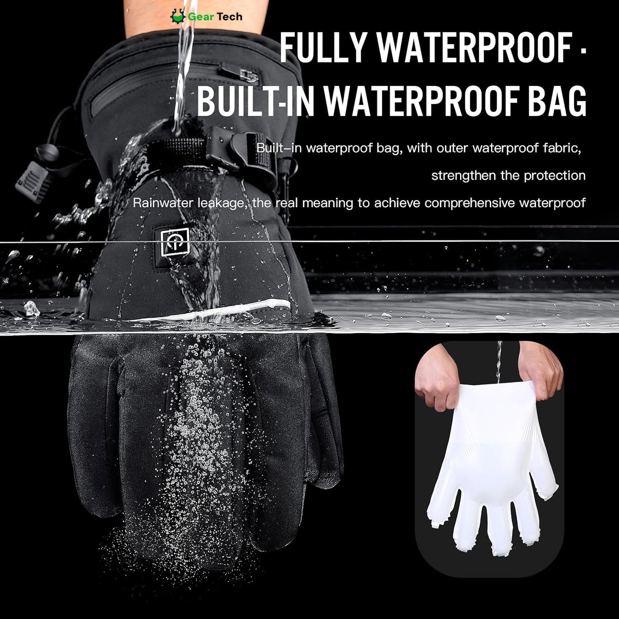 Gants Chauffants pour Raynaud & Arthrite | Gants Thermiques Rechargeables Imperméables avec 3 Niveaux de Chaleur – Soulagement de la Douleur