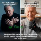 Guanti Riscaldati per Raynaud e Artrite UK – Guanti Termici Ricaricabili e Impermeabili con 3 Livelli di Calore per Alleviare il Dolore