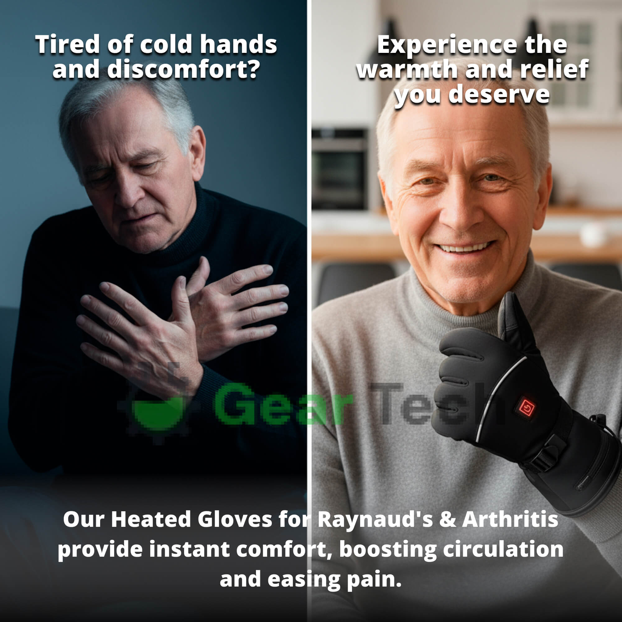 Guanti Riscaldati per Raynaud e Artrite UK – Guanti Termici Ricaricabili e Impermeabili con 3 Livelli di Calore per Alleviare il Dolore