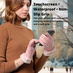 Gants Chauffants Femme | Gants d’Hiver Thermiques Imperméables avec Écran Tactile & Recharge USB