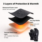 Gants Chauffants Femme | Gants d’Hiver Thermiques Imperméables avec Écran Tactile & Recharge USB