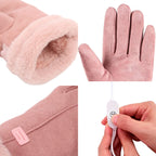 Gants Chauffants Femme | Gants d’Hiver Thermiques Imperméables avec Écran Tactile & Recharge USB