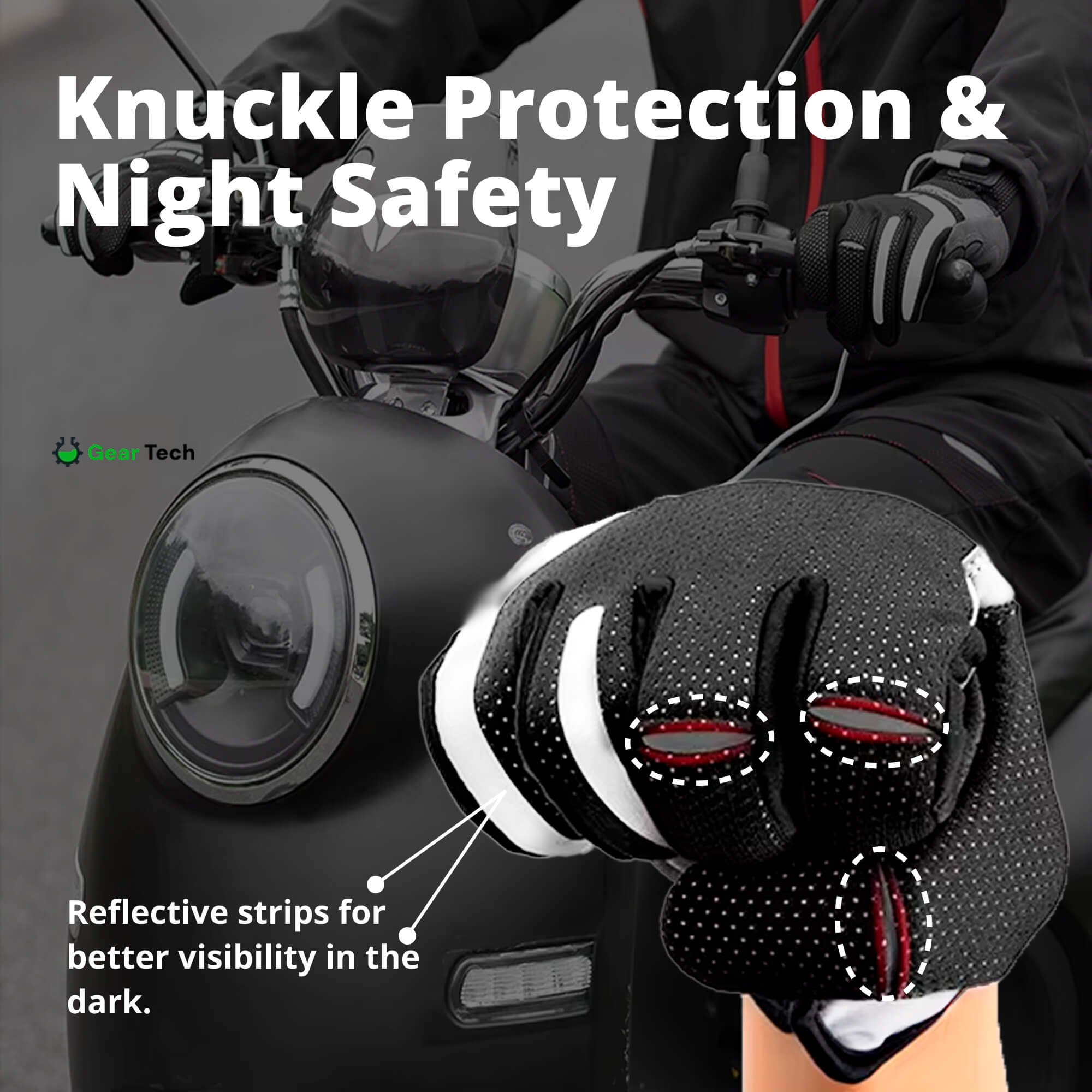 Guanti da Moto Riscaldati UK – Guanti invernali per moto con protezione per le nocche, tergivisiera e touchscreen