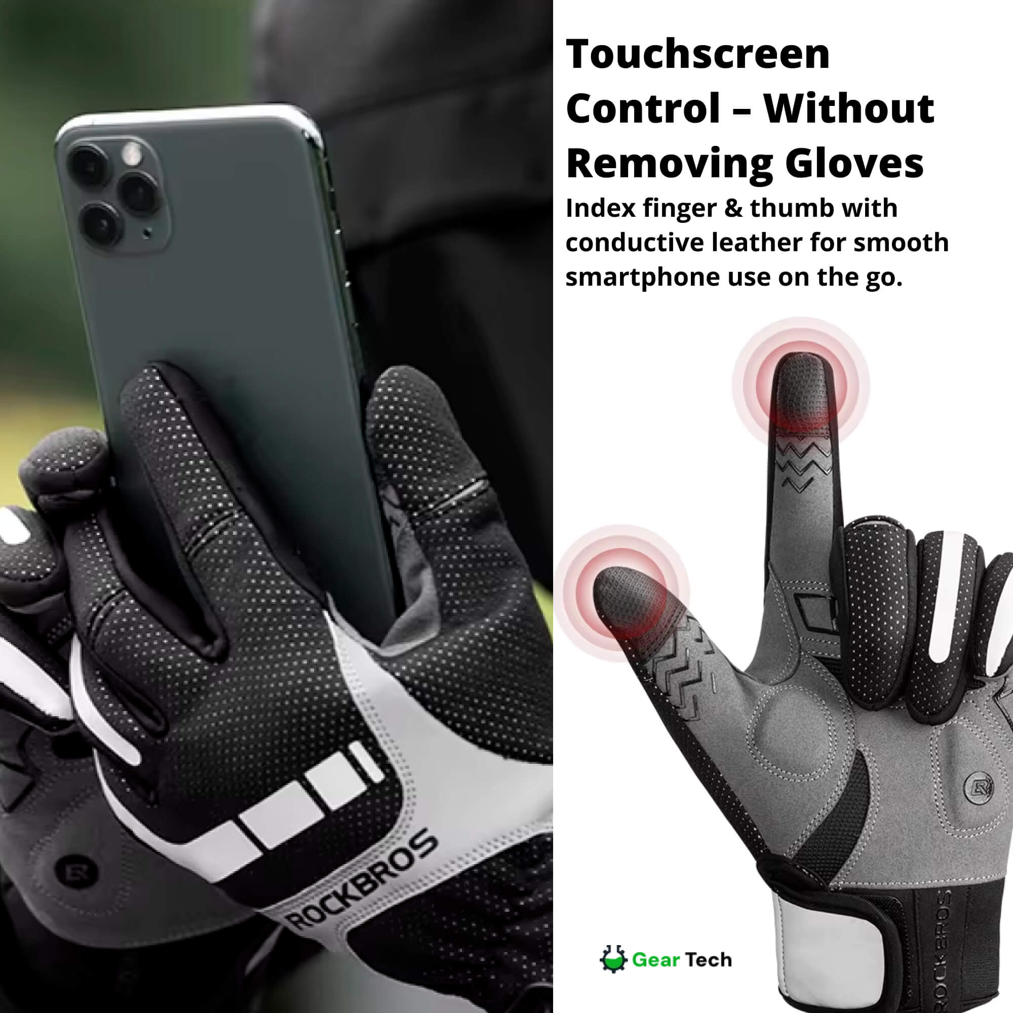 Guanti da Moto Riscaldati UK – Guanti invernali per moto con protezione per le nocche, tergivisiera e touchscreen