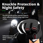 Gants Chauffants Moto | Gants d’Hiver pour Motards avec Protection des Articulations, Essuie-Visière & Écran Tactile