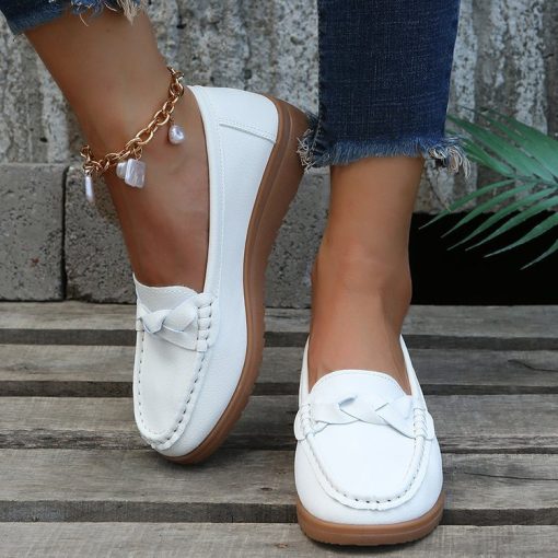 Women Orthopedic Shoes | Soft Leather Slip on Walking Loafers Shoes