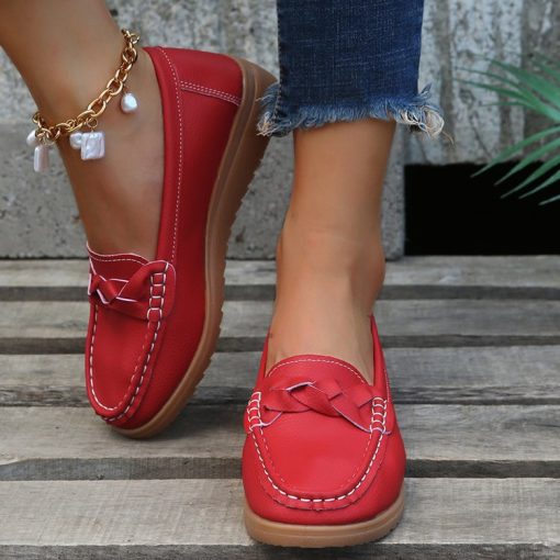 Women Orthopedic Shoes | Soft Leather Slip on Walking Loafers Shoes