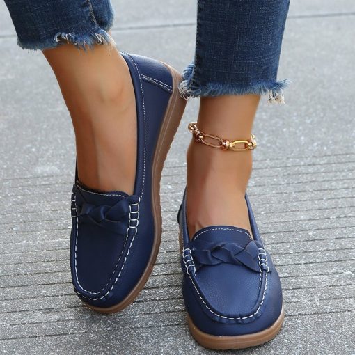 Women Orthopedic Shoes | Soft Leather Slip on Walking Loafers Shoes