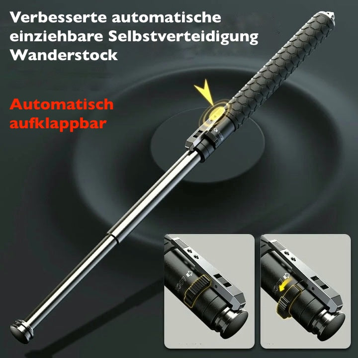 Ausziehbarer Schlagstock – faltbarer Wanderstock mit rutschfestem Griff, Selbstverteidigung Kampfstock