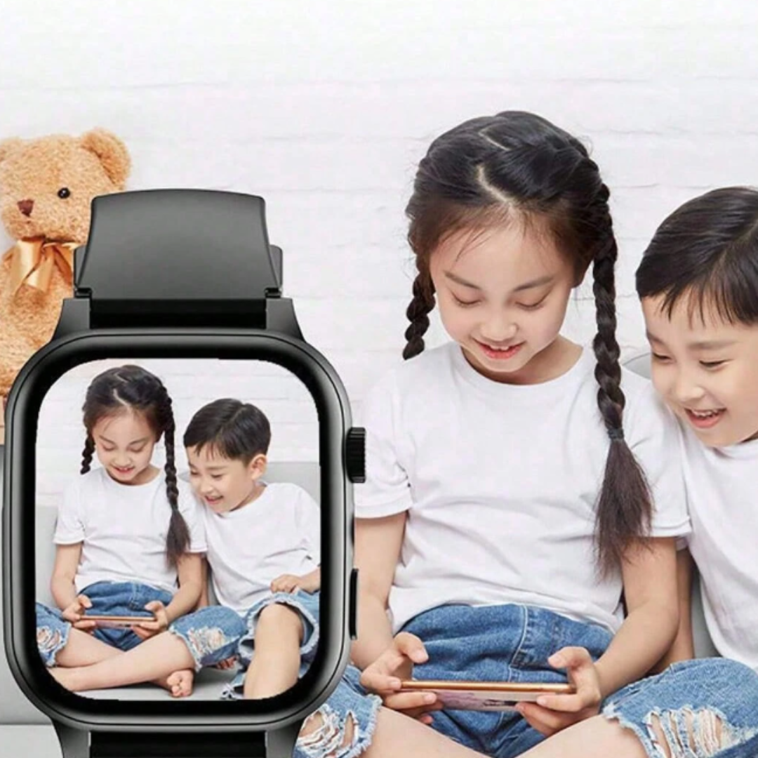 Orologio GPS intelligente per bambini con videotelefonia, fotocamera e impermeabilità – Touchscreen da 1,4 pollici, chiamata SOS, protezione IP67