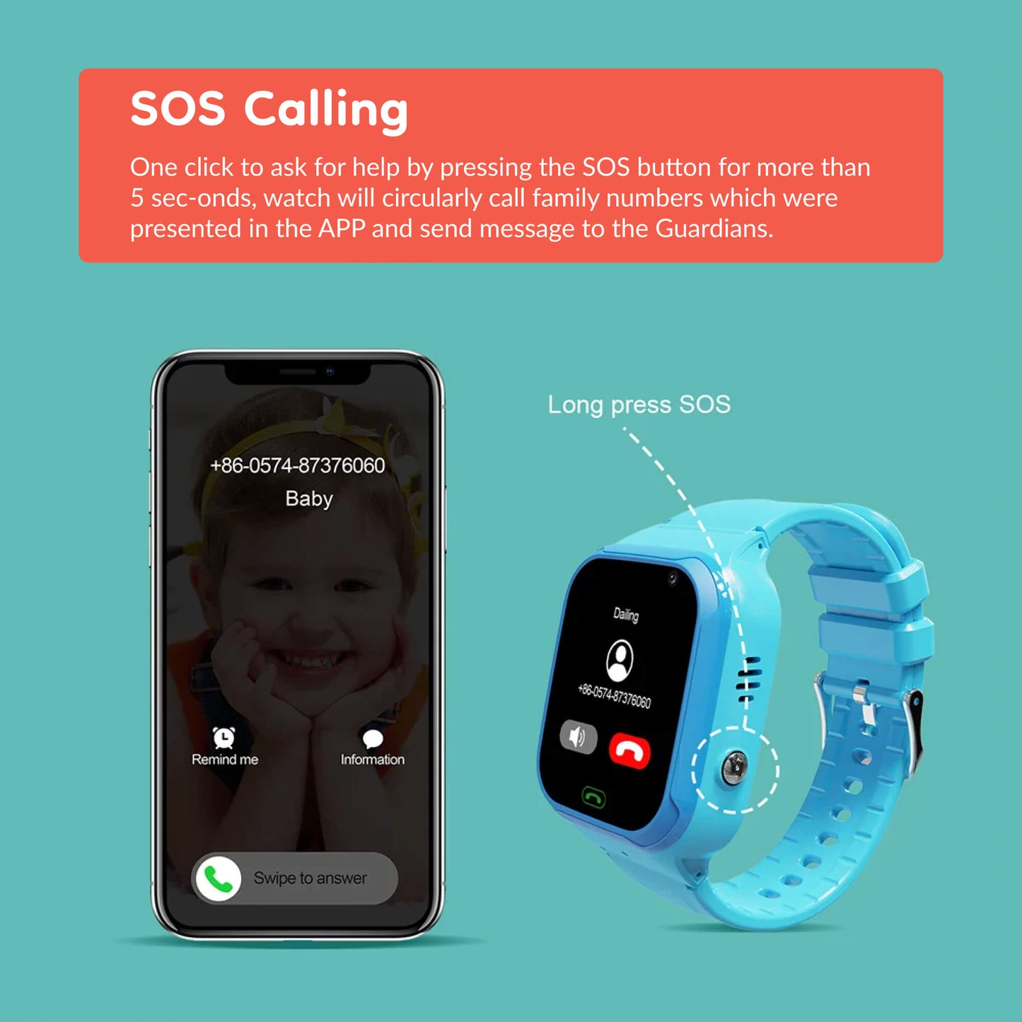 Kids Smart Watch GPS Tracker