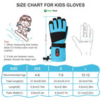 Gants Chauffants Enfant | Gants d’Hiver Imperméables, Coupe-Vent & Rechargeables avec 3 Niveaux de Chaleur