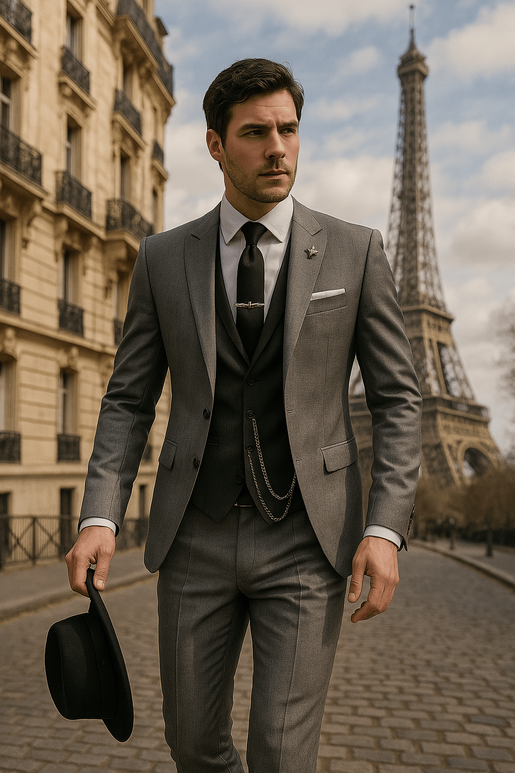 Men´s 3-Piece Slim Fit Suit - Blazer, Waistcoat & Trousers