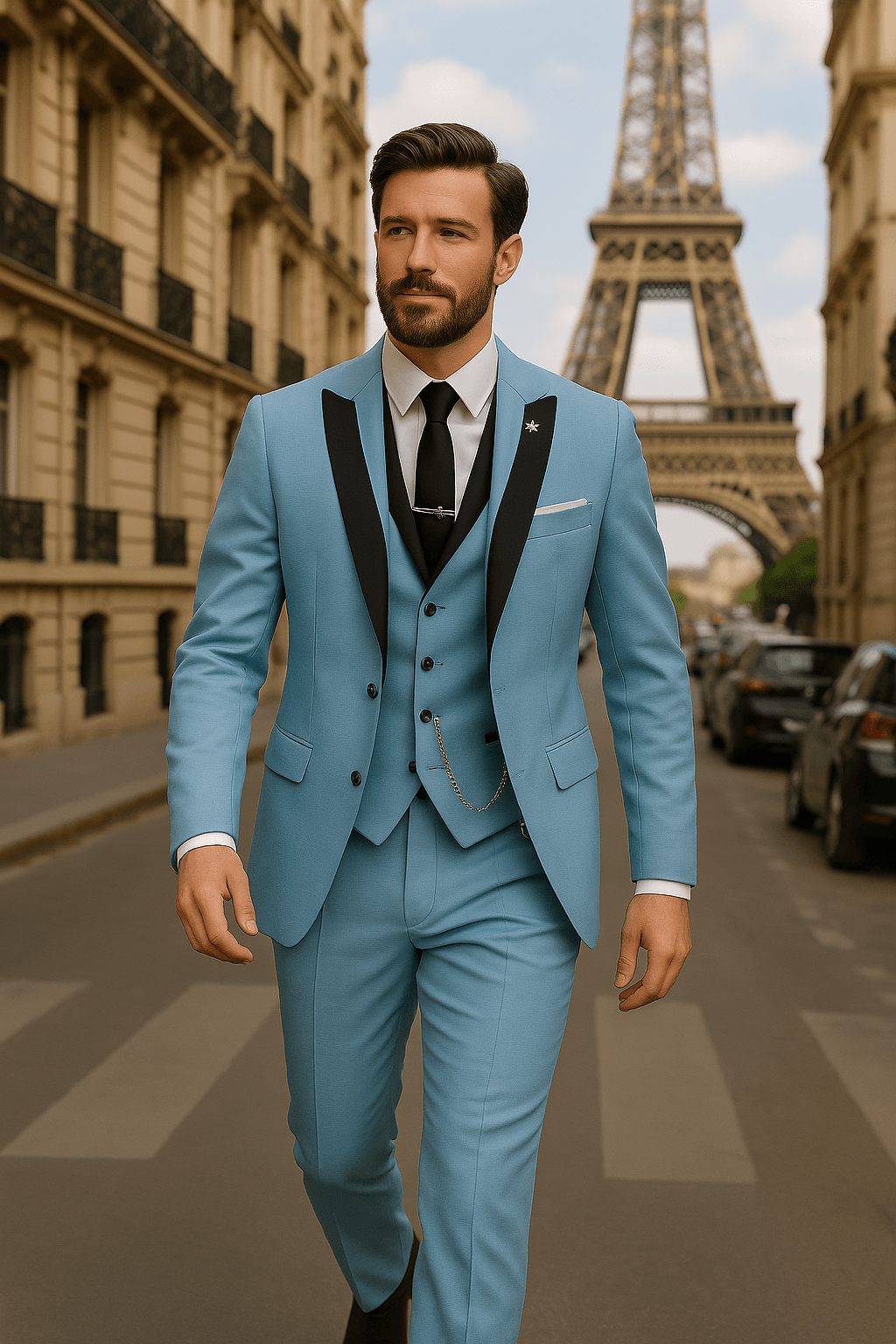 Men´s 3-Piece Slim Fit Suit - Blazer, Waistcoat & Trousers