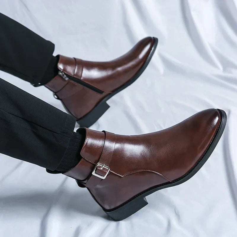 Men’s Classic Chelsea Boots | Side Zipper, Cushioned Support & Ideal for Smart Casual and Everyday Wear