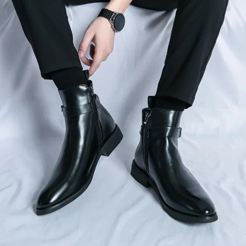 Men’s Classic Chelsea Boots | Side Zipper, Cushioned Support & Ideal for Smart Casual and Everyday Wear
