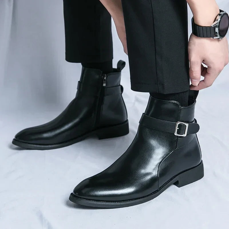Men’s Classic Chelsea Boots | Side Zipper, Cushioned Support & Ideal for Smart Casual and Everyday Wear