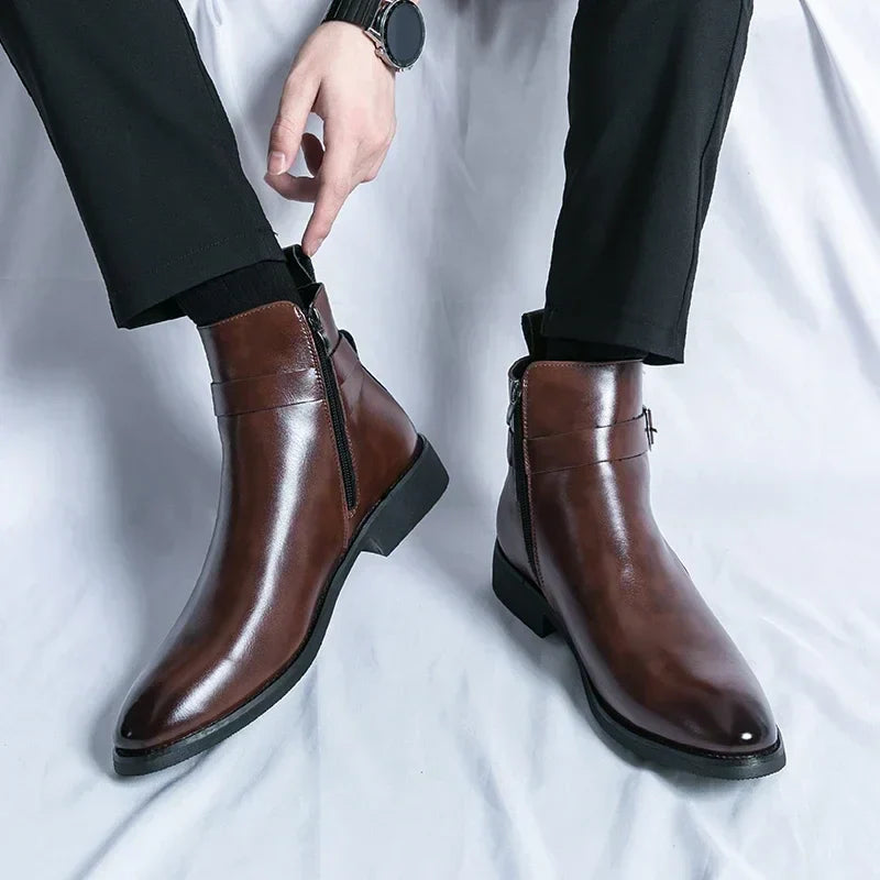 Men’s Classic Chelsea Boots | Side Zipper, Cushioned Support & Ideal for Smart Casual and Everyday Wear