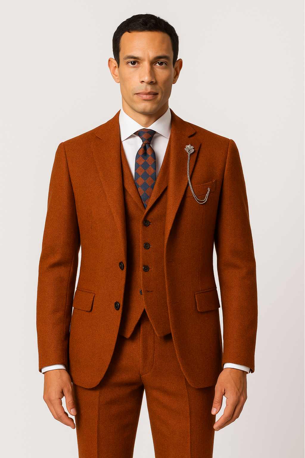 Men's Brown Tweed Blazer