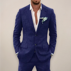 Men's Two-Piece Linen Suit - Single Breasted