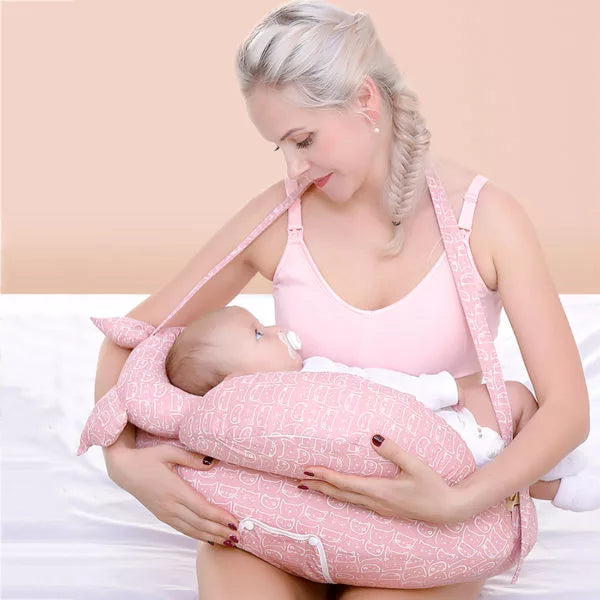 Cuscino per l’allattamento al seno tipo ciambella per sostenere mamma e neonato