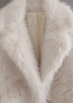 Women’s Off-White Faux-Fur Coat | Soft, Warm & Lightweight Winter Jacket for Daily Wear and Special Occasions