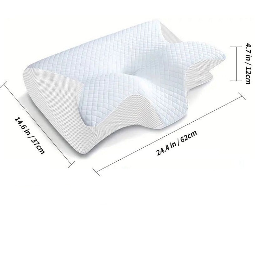 Orthopädisches Kissen Testsieger – Ergonomisches Schmetterlingskissen für erholsamen Schlaf, 37×62 cm