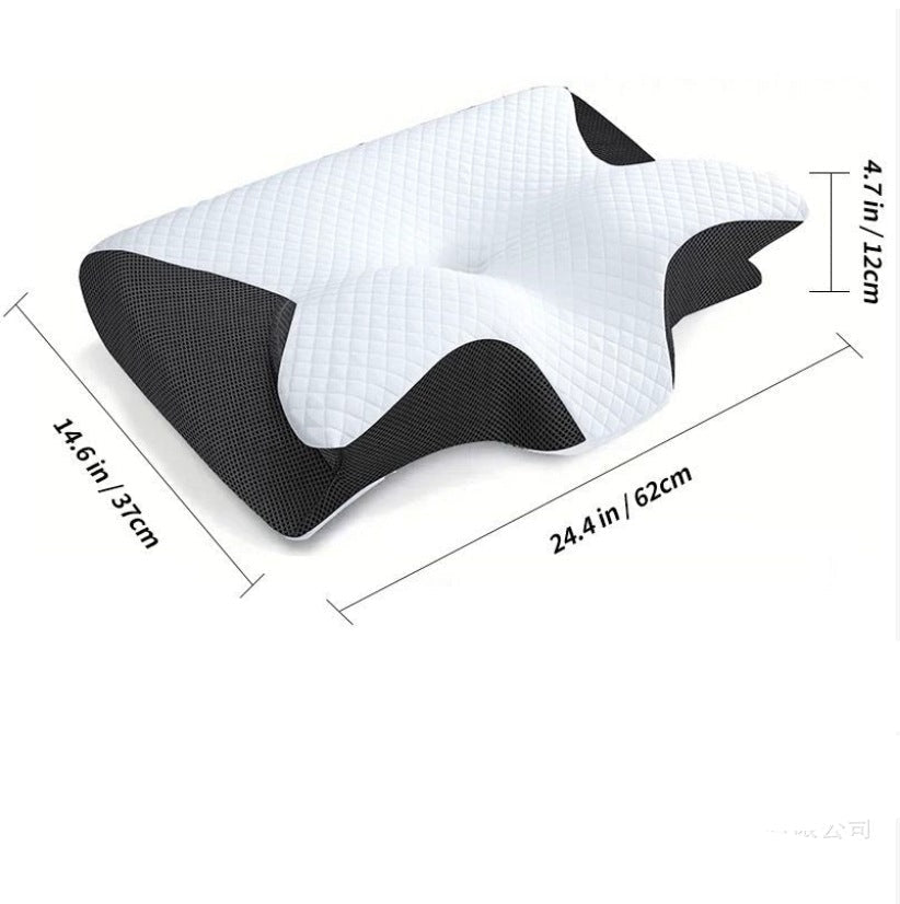Orthopädisches Kissen Testsieger – Ergonomisches Schmetterlingskissen für erholsamen Schlaf, 37×62 cm