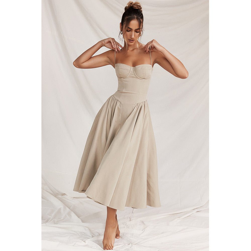 Midi Corset Dress | Adjustable Straps, Fitted Bodice & Flattering Fit for Casual to Formal Occasions