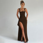 Formal Slip Maxi Dress | Open Back, Comfortable Fit & Ideal for Summer Weddings and Evening Events