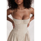 Midi Corset Dress | Adjustable Straps, Fitted Bodice & Flattering Fit for Casual to Formal Occasions