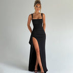 Formal Slip Maxi Dress | Open Back, Comfortable Fit & Ideal for Summer Weddings and Evening Events