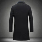 Durable Fabric Blend Overcoat | Tailored Fit, Lined Interior & Mid-Thigh Length for Cold Weather Protection