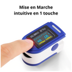Oxymètre de pouls doigt numérique – appareil pour mesurer oxygène et fréquence cardiaque précis