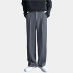 Wide Leg Suit Trousers Men - Relaxed Fit