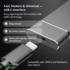 SSD Portatile 5TB – Hard Disk Esterno ad Alta Capacità con Velocità di Trasferimento Ultra Rapide